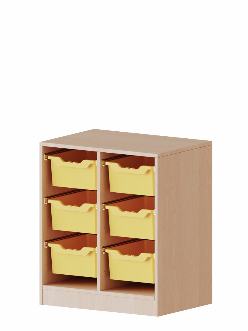 ErgoTray Regal zweireihig 2 OH, 6 Boxen L